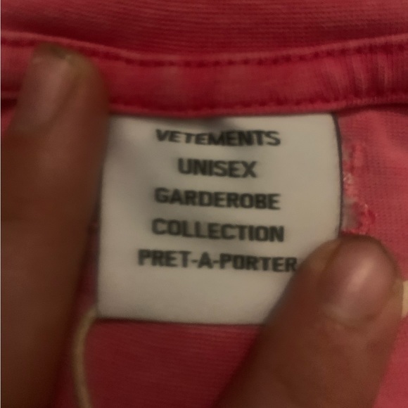 Vetements “I did nothing, I just got lucky” shirt, pink, size M - Picture 2 of 8